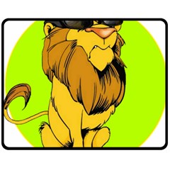 Lion Cartoon Parody Fleece Blanket (medium) by danenraven