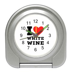 I Love White Wine Travel Alarm Clock by ilovewhateva