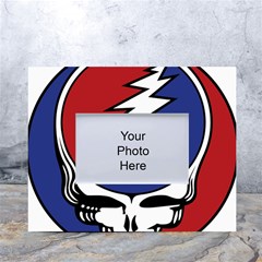 Grateful Dead White Tabletop Photo Frame 4 x6  by Mog4mog4