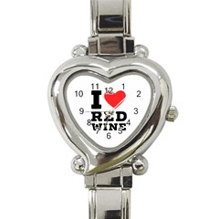 I Love Red Wine Heart Italian Charm Watch by ilovewhateva