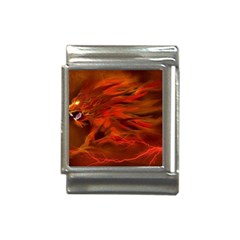 Fire Lion Flames Light Mystical Dangerous Wild Italian Charm (13mm) by Mog4mog4