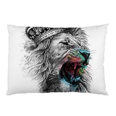 Lion King Head Pillow Case (two Sides) by Mog4mog4