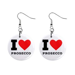 I Love Prosecco Mini Button Earrings by ilovewhateva