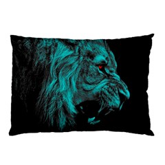 Angry Male Lion Predator Carnivore Pillow Case by Mog4mog4