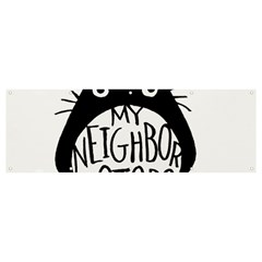 My Neighbor Totoro Black And White Banner And Sign 12  X 4  by Mog4mog4