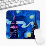 Starry Night In New York Van Gogh Manhattan Chrysler Building And Empire State Building Large Mousepad Front