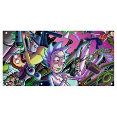 Cartoon Parody Time Travel Ultra Pattern Banner And Sign 8  X 4  by Mog4mog4