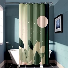 Spring Floral Plants Foliage Minimal Minimalist Shower Curtain 36  X 72  (stall)  by Mog4mog4