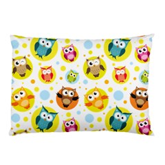 Owl Bird Cartoon Pillow Case by Bakwanart