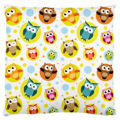 Owl Bird Cartoon Standard Premium Plush Fleece Cushion Case (one Side) by Bakwanart