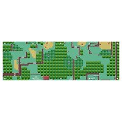 Green Retro Games Pattern Banner And Sign 12  X 4  by Bakwanart