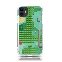 Green Retro Games Pattern Iphone 11 Tpu Uv Print Case by Bakwanart