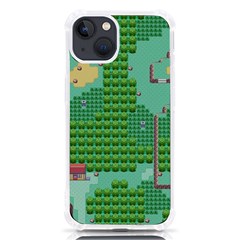 Green Retro Games Pattern Iphone 13 Tpu Uv Print Case by Bakwanart