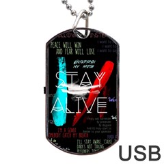 Stay Alive Dog Tag Usb Flash (two Sides) by Bakwanart