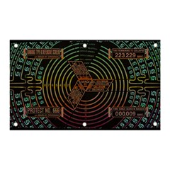 Black And Green Area Rug Neon Genesis Evangelion Computer Communication Banner And Sign 5  X 3  by Bakwanart