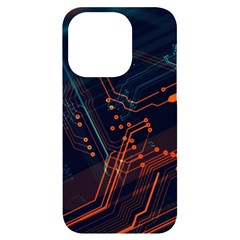 Abstract Colorful Circuit Iphone 14 Pro Black Uv Print Case by Bakwanart