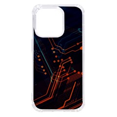 Abstract Colorful Circuit Iphone 14 Pro Tpu Uv Print Case by Bakwanart