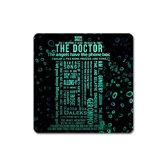 Tardis Doctor Who Technology Number Communication Square Magnet by Bakwanart