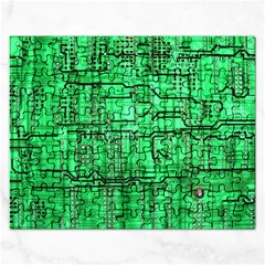 Green Circuit Board Computer Rectangular Jigsaw Puzzl by Bakwanart