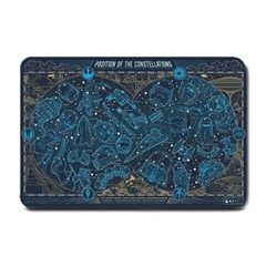 Position Of The Constellations Illustration Star Blue Small Doormat by Bakwanart