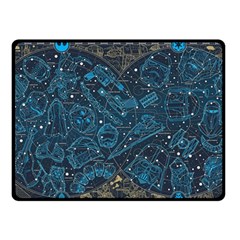 Position Of The Constellations Illustration Star Blue Fleece Blanket (small) by Bakwanart