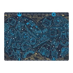 Position Of The Constellations Illustration Star Blue Two Sides Premium Plush Fleece Blanket (mini) by Bakwanart