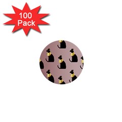 Cat Egyptian Ancient Statue Egypt Culture Animals 1  Mini Buttons (100 Pack)  by 99art