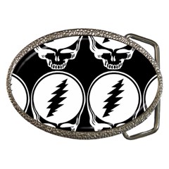 Black And White Deadhead Grateful Dead Steal Your Face Pattern Belt Buckles by 99art