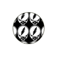 Black And White Deadhead Grateful Dead Steal Your Face Pattern Hat Clip Ball Marker (4 Pack) by 99art