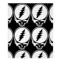 Black And White Deadhead Grateful Dead Steal Your Face Pattern Shower Curtain 60  X 72  (medium)  by 99art