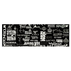 Music Pattern Black White Banner And Sign 6  X 2  by 99art