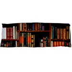 Assorted Title Of Books Piled In The Shelves Assorted Book Lot Inside The Wooden Shelf Body Pillow Case Dakimakura (Two Sides) Front