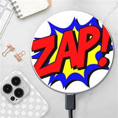 Zap Comic Book Fight Wireless Fast Charger(white) by 99art