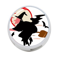 Bat Broom Broomstick 4-port Usb Hub (two Sides) by 99art