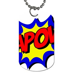 Kapow-comic-comic-book-fight Dog Tag (two Sides) by 99art