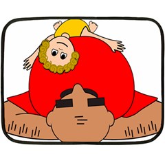 Comic-characters-grandfather Two Sides Fleece Blanket (mini) by 99art