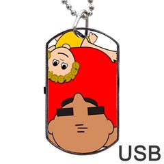 Comic-characters-grandfather Dog Tag Usb Flash (one Side) by 99art