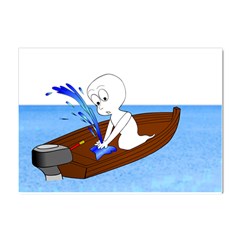 Spirit-boat-funny-comic-graphic Crystal Sticker (a4) by 99art