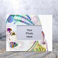 Maasai-man-people-abstract White Tabletop Photo Frame 4 x6  by 99art