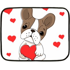 Animation-dog-cute-animate-comic Two Sides Fleece Blanket (mini) by 99art