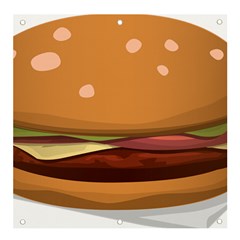 Hamburger-cheeseburger-burger-lunch Banner And Sign 4  X 4  by 99art