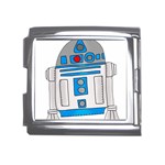 Technology-clip-art-r2d2 Mega Link Italian Charm (18mm) Front