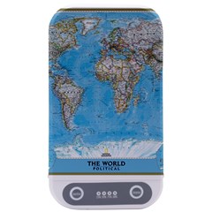 Blue White And Green World Map National Geographic Sterilizers by B30l