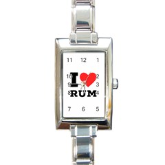 I Love Rum Rectangle Italian Charm Watch by ilovewhateva