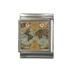 Vintage World Map Travel Geography Italian Charm (13mm) by B30l