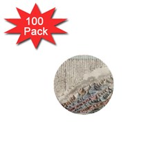 Mountain View Mountain Top Infographics Map 1  Mini Buttons (100 Pack)  by B30l