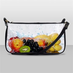 Variety Of Fruit Water Berry Food Splash Kiwi Grape Shoulder Clutch Bag by B30l