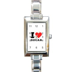 I Love Sugar  Rectangle Italian Charm Watch by ilovewhateva