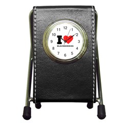 I Love Blackberries  Pen Holder Desk Clock by ilovewhateva