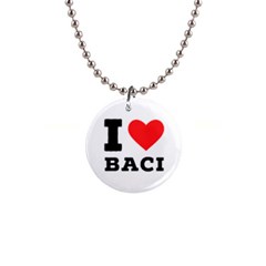 I Love Baci  1  Button Necklace by ilovewhateva